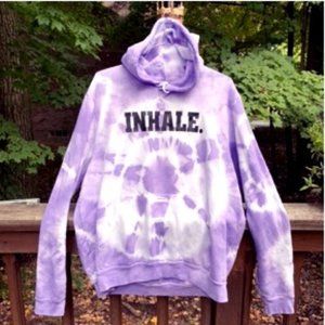 Tie-dye hoodie purple XL